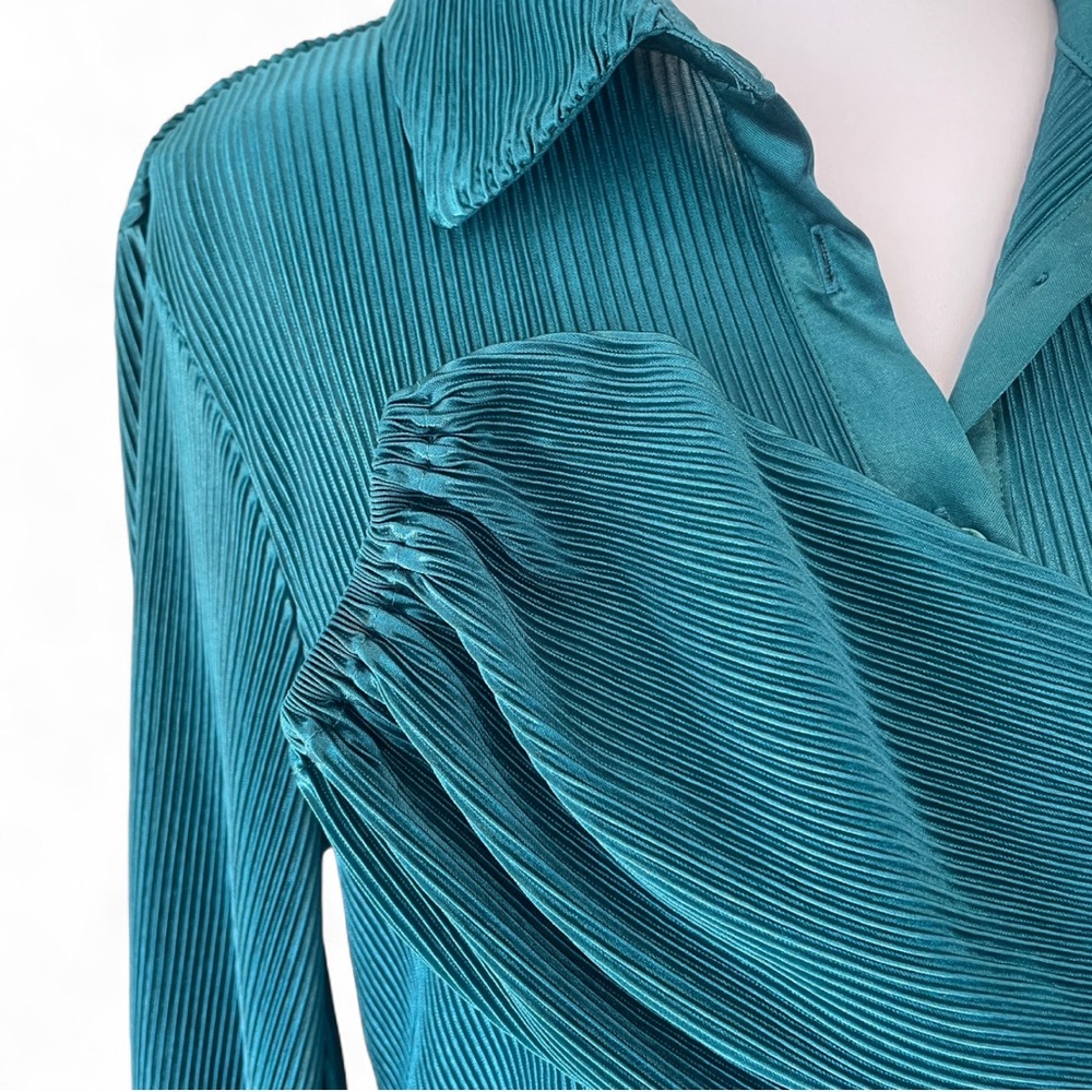 Ro & De Teal Button Down Shirt‎ - Picture 4 of 9